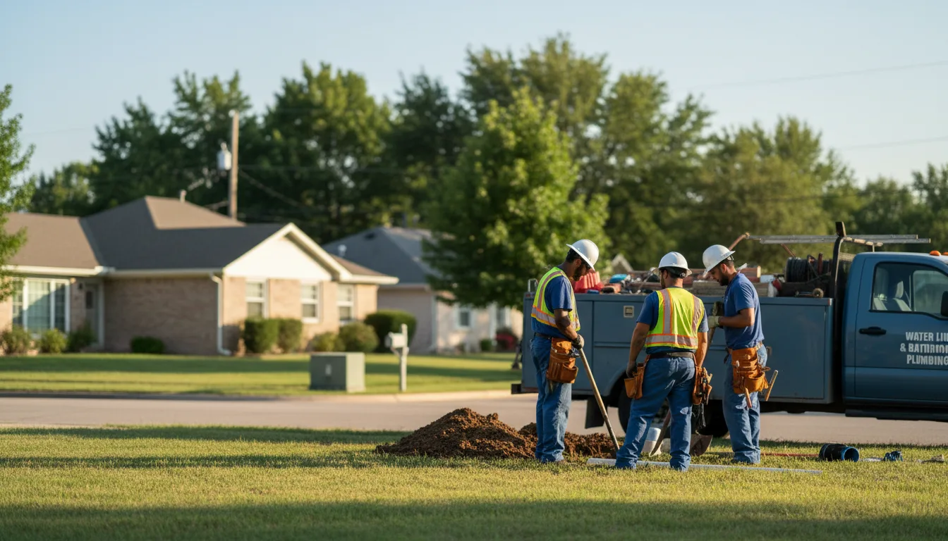 Residential water line and bathroom plumbing service in Kingsbury, IN